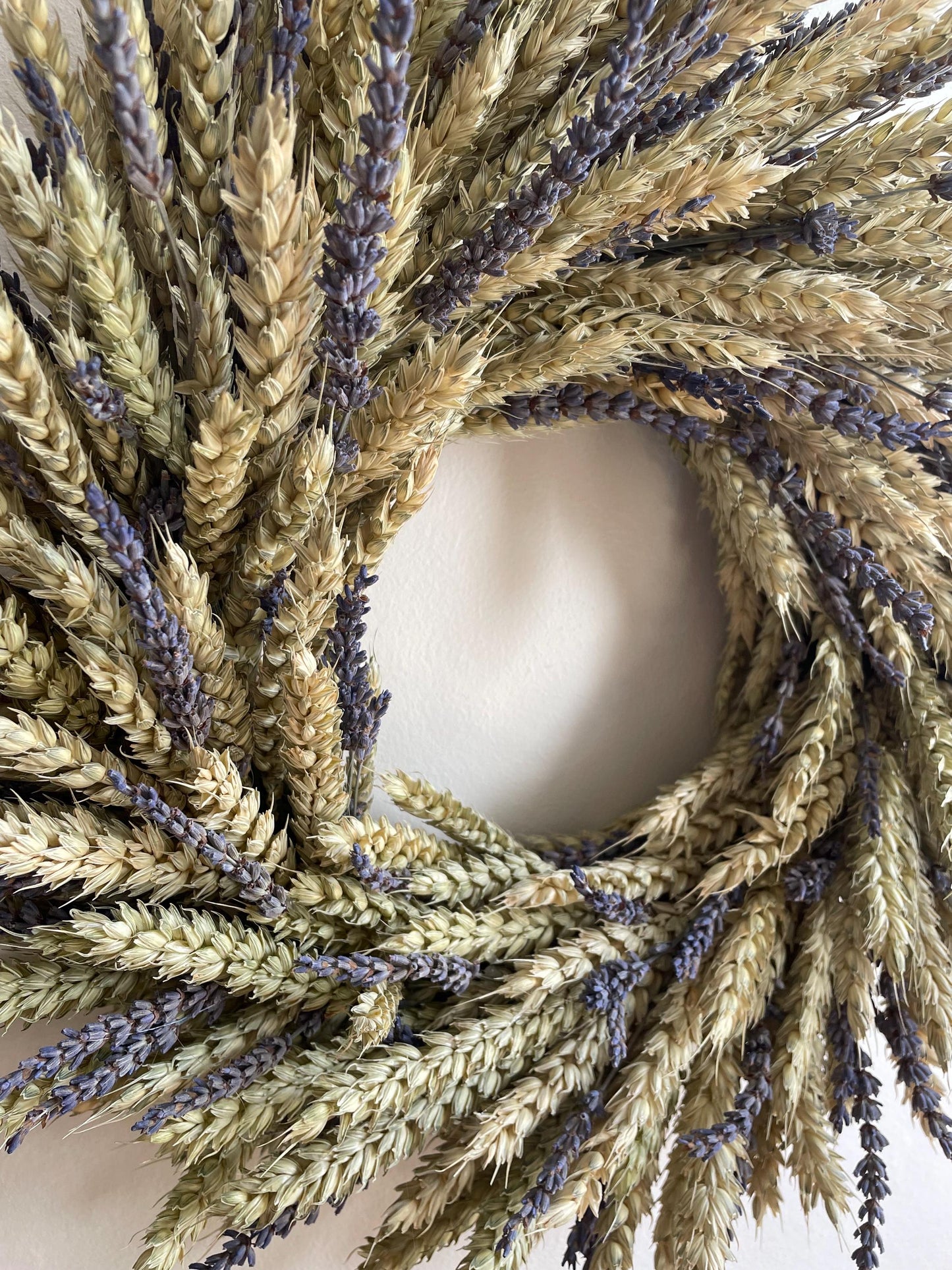 Dried Wheat and Lavender Wreath