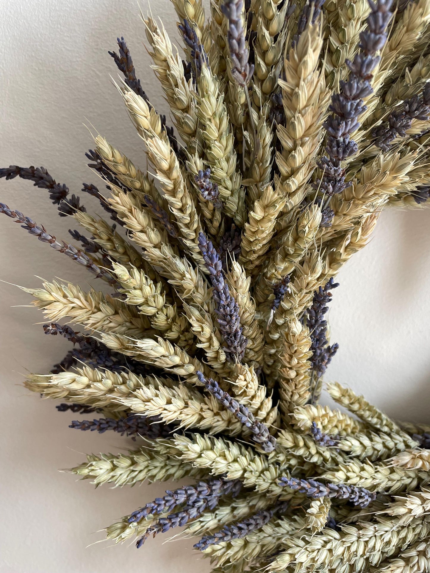 Dried Wheat and Lavender Wreath