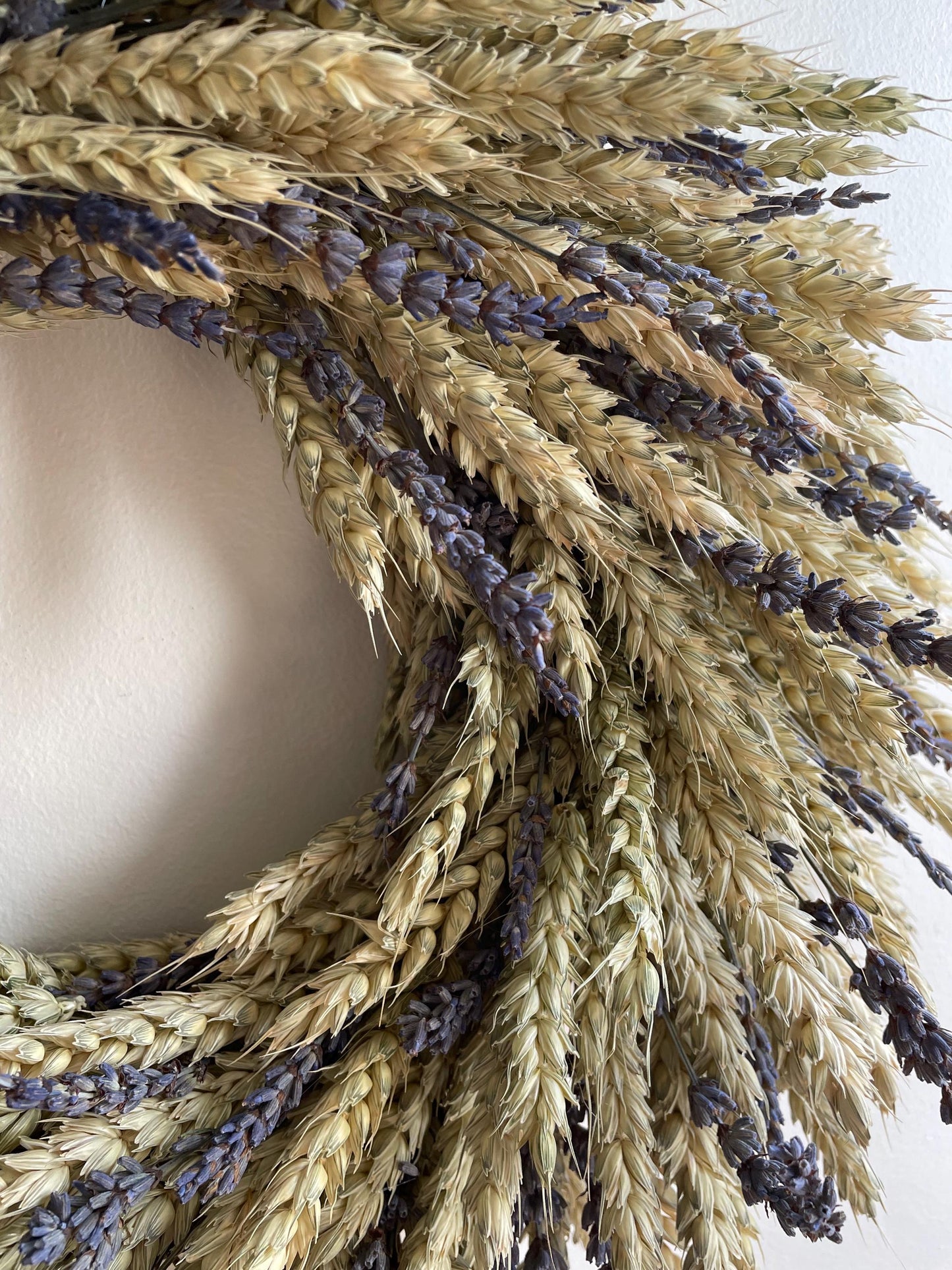 Dried Wheat and Lavender Wreath